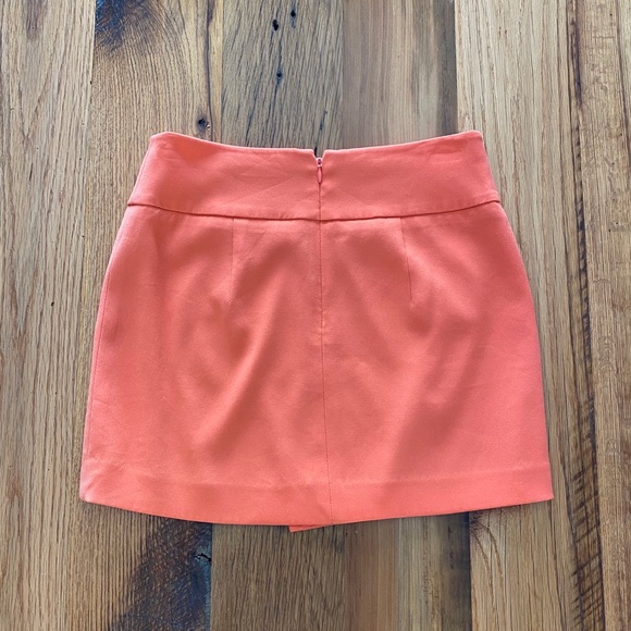 Coral Peach Pink Mini Skirt - Picture 4 of 4